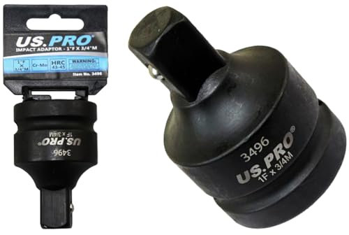 US PRO Impact Adaptor | Socket Reducer | 1 Female Drive to 3/4 Male Drive | Chrome-Molybdenum | Garage | Workshop | HD | Mechanics | Vehicle Repair | Air & Hand Tools | DIY | UK Free P&P