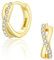 CERSLIMO Ohrringe Creolen Gold, Infinity Creolen Unendlichkeitszeichen Silber 925 Vergoldet 9mm AAA Zirkonia Unendlich Silberohrringe Schmuck Unendlichkeit Geschenke