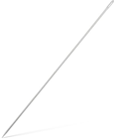 Andibro 12 Zoll lange Nähnadeln,Nähnadeln mit großem Öhr professionelle Polsternadel einfach einzufädeln 3 mm Dicke für Zuhause Leder Wandteppich Stickerei Teppich Heimwerken