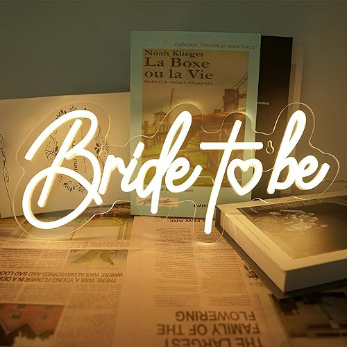 Bride to be Neonschild – mehrschichtiges, über USB dimmbares Neonschild für Schlafzimmer, Schlafsaal, Kinderzimmer, Hochzeitsfeier, Bar-Dekoration. Schlafzimmer-Wanddekoration, Valentinstagsgeschenk