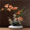 SYDDOL 45 cm Künstliche Orchideen Phalaenopsis Kunstblumen wie Echt Kunst-Orchideen Dekorative Orchideen Bonsai Kunstpflanze Arrangement im Keramiktopf für Wohnkultur（Koi-Blume + Weißer Topf）