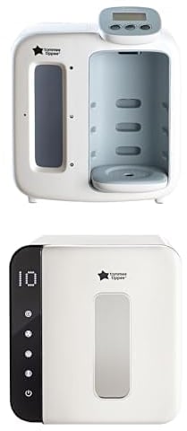 Tommee Tippee Perfect Prep Day & Night, Baby Bottle Maker Machine with Digital Display and Adjustable Volume, Ultra UV Steriliser, Dryer and Storage for Baby Bottles and Accessories, White