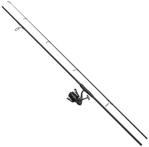DAM Charger Carp 10FD Combo, Süßwasserangler Angelrute Rolle Karpfenfische, Starkes Leichtgewicht vielseitig, schwarz grau, 3.04m mäßig schnelle Rute, 5000er Rolle