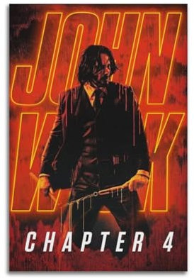 Poster der Serie John Wick Kapitel 4, TV-Serie, Anime-Poster, Druck, Foto, Leinwand, Gemälde, Ölgemälde, Zuhause, Schlafzimmer, Dekoration, Poster, 40 x 60 cm, ungerahmt, 6