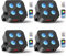 4*18W LED Akku Par Licht, 4PCS 6 in 1 RGBWA+UV Mini Disco Partylicht, Bühneneffekt Scheinwerfer mit Batterie Fernbedienung/APP/2,4DMXSteuerung, Wiederaufladbar Geeignet für Bühne Party Geburtstag Club