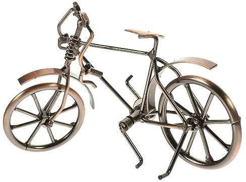 GARVALON Miniatur-fahrradmodell Aus Simulations-Fahrrad Für Schreibtisch Kleine Vintage-fahrraddekor Für Wohnzimmer Oder Büro