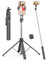 182CM Handy Stativ Ständer & Selfie Stick, Handyhalter mit Kabelloser Fernbedienung, 360 Rotation Selfie Stick Quad Stativ mit 1/4 Zoll Schraube Kompatibel mit iPhone, Android, Action Kamera und GoPro
