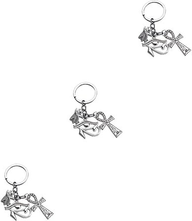BESTYASH 3pièces Porte-clés Égyptien Vintage Symboles Anubis Décoration Créative Pour Clés De Voiture Accessoire Et Pratique