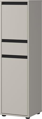 Germania Schrank 2201-186 GW-Lemont, in Steingrau, mit Tür- und Schubladendämpfung, 33 x 121 x 34 cm (BxHxT)