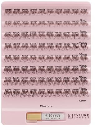 Eylure Lash Board Clusters Multipack False Lashes (8mm, 10mm, 12mm/glue supplied)