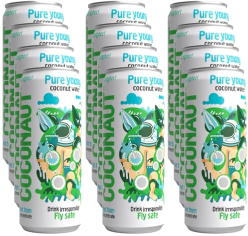 Pure Young Coconut Water Drink 12 x 320ml | Isotonic Coconut Drink | Naturally Hydrating & Refreshing | No Additives & No Added Sugar | Gluten Free, Dairy Free & Vegan
