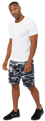 BRAND KRUZE Mens Shorts Cargo Combat Camouflage Summer Casual Cotton Half Pants