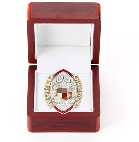 KRXSOBNV Sammlerstücke, 58. Super Bowl Champion Ring for Chiefs, 2024 KC Championship Loops Replik FFL Memorabilia Sammlerstücke
