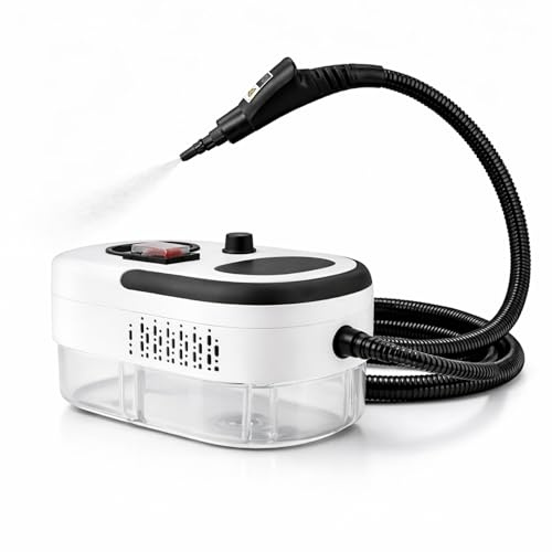 MAKA Pulitore a Vapore Professionale con Serbatoio da 1 Litro, Caldaia in Alluminio ad Alta Efficienza, Pressione Potente per Pulizia Profonda e Igienizzazione Naturale Casa, Kit Accessori Inclusi (A)