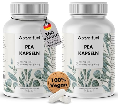 PEA Kapseln – 360 Kapseln hochdosiert - mikronisiertes Palmitoylethanolamid – 1200 mg pro Tagesdosis – vegan & laborgeprüft