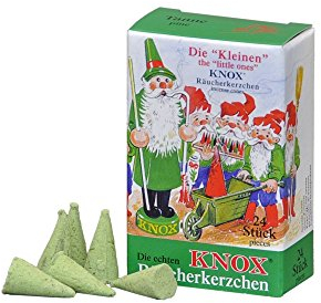 KNOX Mini Räucherkerzen/Rauchkegel Größe S - Duftnote: Tanne - 24 Stück - Made in Germany