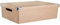 Rayher Hobby Aufbewahrungsbox, mit Deckel, Pappmaché, natur, 30x22x14cm, mit Metallecken und Haltegriffen, zusammenfaltbar, Ordnungshalter, Schachtel, FSC Recycled 100%, 67258000