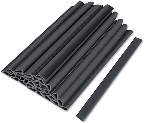Dazone Befestigungsclips Klemmschienen 24 Stück für PVC Sichtschutzfolie Sichtschutzstreifen Windschutz für Garten und Zaun, Anthrazit