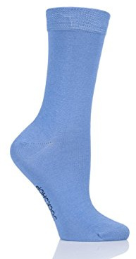 SockShop Ladies Colour Burst Vibrant Bamboo Socks with Smooth Toe Seams Pack of 1 Mr Blue Sky 4-8