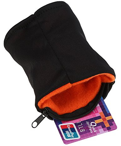 Handgelenktasche Sport, Fitness Armband mit Reißverschluss für Schlüssel und Karten, Universal Outdoor Aktivitäten in Orange