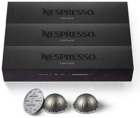 Original Nespresso Vertuo Line FORTADO Geschmack Kaffee 4 Hülsen 40 Kapseln
