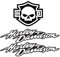 SUPER FABRIQUE Retro-Aufkleber, reflektierend, für Motorradhelm, HD, 3 Stück: Schwarz / Weiß, Vinyl, Kunststoff, Metall