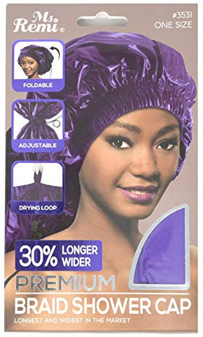 Ms. Remi Max Jumbo Braid Shower Cap Purple