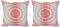 ABAKUHAUS Grau und Rot Dekokissen Kissenbezug 2er Pack, Ombre Mandala Boho, Modern Accent Doppelseitiger Digitaldruck, 40x40, Grau Rot
