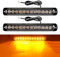 yifengshun 2x12LED Luci Led auto 12-24V Luci Stroboscopiche Emergenza per Auto Camion per veicoli da costruzione Furgone(Amber)