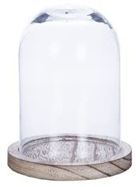 Campana de Cristal con Base Madera (15cm)