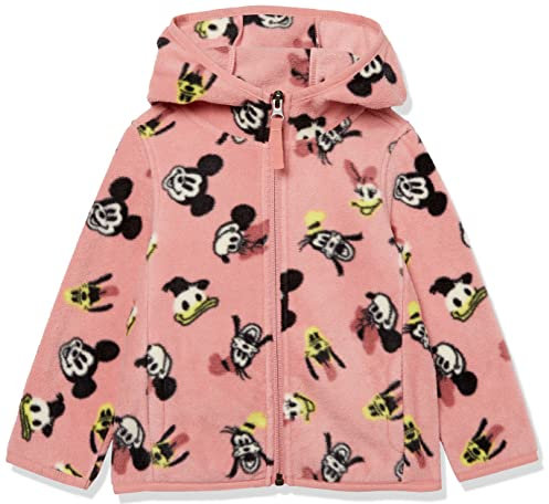 Amazon Essentials Disney | Marvel | Star Wars | Princess Giacche con Cappuccio e Cerniera Intera in Pile Bambine e Ragazze, Minni And Friends, 6-7 Anni
