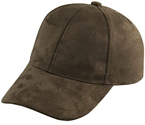 Ciamlir Cappello Uomo Cappellini da Baseball in Pelle Scamosciata da Donna Cappellino da Baseball con Visiera Sportiva Solido Cappellino da Baseball Snapback Regolabile,Verde Militare,55-58Cm