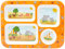 Lesser & Pavey Little Stars Compartment Food Tray | Zoo Design | 1 Piece | 33 cm x 23 cm x 2 cm