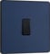 BG Electrical Single Wall Light Switch, 2 Way, Screwless Front Plate, Round Edges, Evolve, Matt Blue, 20A, 16AX, PCDDB12B