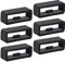 Uhrenarmband Schlaufen,6 Stücke Silikon Uhrenarmband Halter Schlaufe Uhrenarmband Keeper Silikon Ersatz Uhrenarmband Schlaufe für Smart Sport Uhren Gummi Ersatzarmband Schlaufe, Schwarz