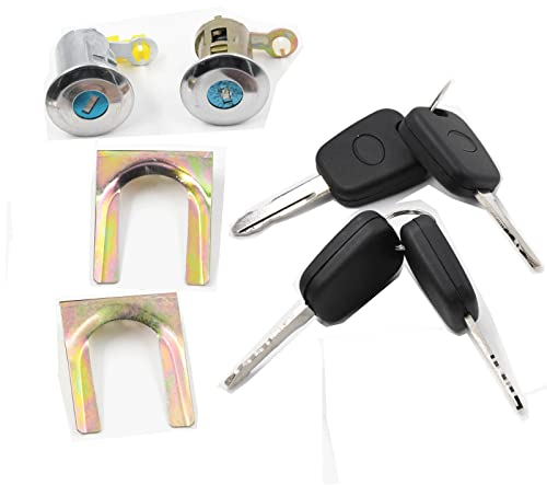 VHEUHZ Türschloss Nuckel kompatibel mit Citroen C1 Peugeot 107 Aygo Zylinder Türschließzylinder Schlüsselsatz 2005-2014