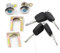 VHEUHZ Mannequin de serrure de porte Compatible avec Citroen C1 Peugeot 107 Aygo 9170y8 Jeu de clés à cylindre pour serrure de porte à cylindre 2005-14