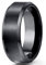 ESHIONER G23 Titan Ringe für Herren 8MM Schwarzer Ringe Herren Eheringe Herren Verlobungsringe Freundschaftsring Versprechungsring Ehering Größe 52(16.6) - 70(22.2)