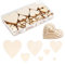 Holzherzen, 246 Stück Holzherzen Scheiben Set, Holzherzen Streudeko Unbehandelt, Holz Herzen Deko für DIY Handwerk Hochzeit Geburtstag Gästebuch Beschriften, Wooden Hearts Decoration
