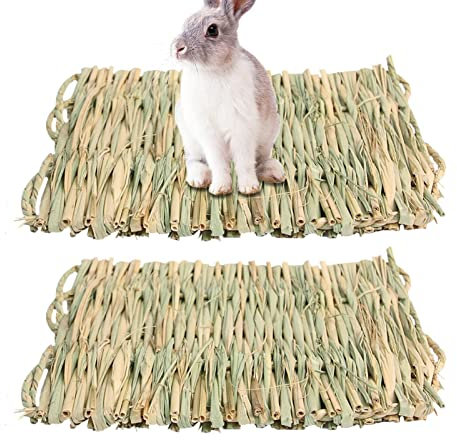 Rianpesn Hierba Conejito - Esteras Paja para Conejos para jaulas - Ropa Cama Conejito, Jaula, Relleno, Cama Juguete para Masticar Natural para Conejillo Indias