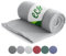 wometo Eco Fleecedecke aus 100% recyceltem Material + OekoTex und GRS Zertifiziert 130x160 cm ca. 400 g - hellgrau mit Anti-Pilling und Kettelrand