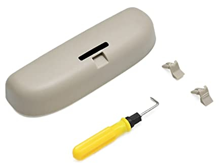 NinWelly jfqm Autozubehör passend for BMW 1er 2er F20 F22 F45 2011-2021 Auto Brillenhalter Brillenetui Sonnenbrillen Aufbewahrungsbox (Color : Beige)