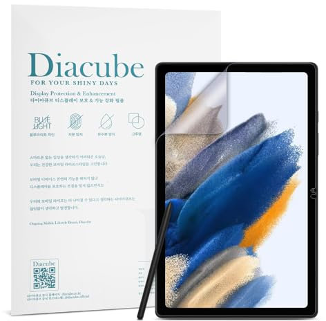 DIACUBE Paperfeel - Pellicola protettiva per Samsung Galaxy Tab A8 da 10,5, antiriflesso, opaca, in PET, per disegnare e scrivere come su carta, alta sensibilità al tatto, facile installazione,