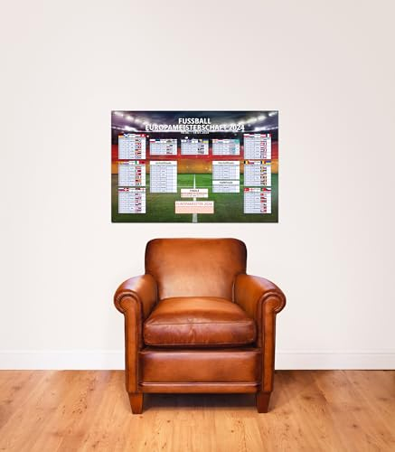 empireposter Fussball EM Planer 2024 Europameisterschaft im 91,5x61 Maxi Poster Format