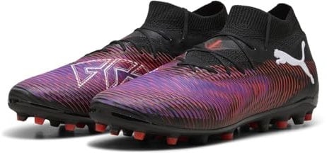PUMA Future 8 Pro MG, Zapatillas de fútbol Unisex Adulto, Black White-Glowing Red, 42 EU