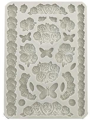 Stamperia KACMA529 Shabby Rose Silicon Mold, Multicolor, 14,8 x 21 x 1,1 cm