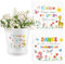 Faccito 4 Aufkleber für den Blumentopf Dankeschön Aufkleber Danke, dass du mir beim Wachsen geholfen hast Erzieher Geschenk Kindergarten Dankeschön Geschenk für Lehrer (Bunte Zeit)
