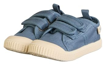 Sterntaler Sneaker Uni - Sportiver Baby Schuh aus Canvas - Kinder Sommer Schuhe mit Rutschfester Sohle - Jungen Babyschuhe mit Klettverschluss, knöchelhoch - blau, Größe 27