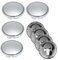 WBZOWRB 4 Pièces Cache Moyeu Od 60Mm Id 56Mm, Cache Moyeu Seat Universels Avec 4Pcs Voiture Logo Capuchons, Centre De Jante Capuchons Compatible Avec Divers Véhicules(Argent)