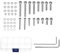 Naisfei 50 Stück Kartuschen Befestigungsschrauben, Universelles Plattenspieler Headshell Kartuschen Montageset, Kopfschalen InnensechskantBolzen Set,Edelstahlschrauben Muttern Set